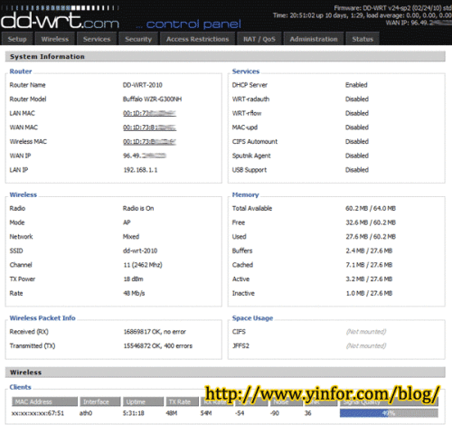 Some Screen Shot Of Dd Wrt On Wzr Hp G300nh David Yin S Blog